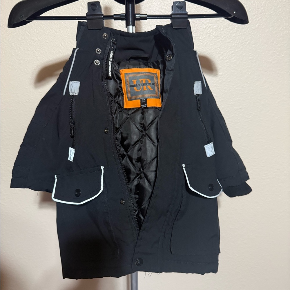 Urban Republic Black Jacket with Orange Label